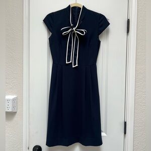 J Crew Suiting Dress Navy Bow 00